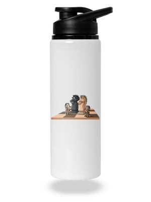 Šachová rodina flaša na vodu White