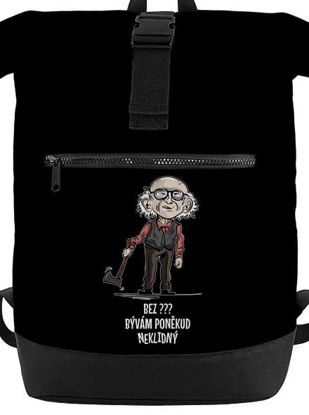 Neklidný - vlastný text batoh Black