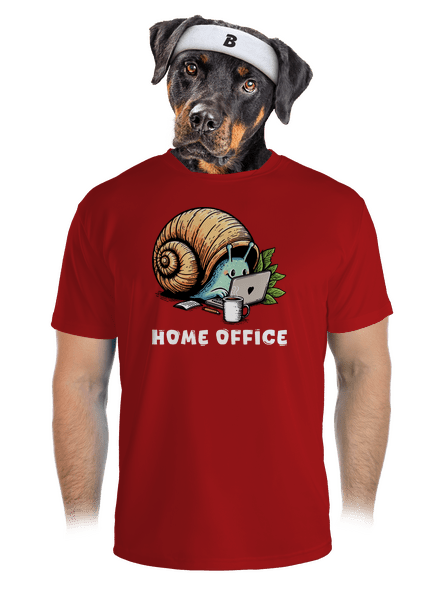 Slimákov home office pánske športové tričko Red Mal