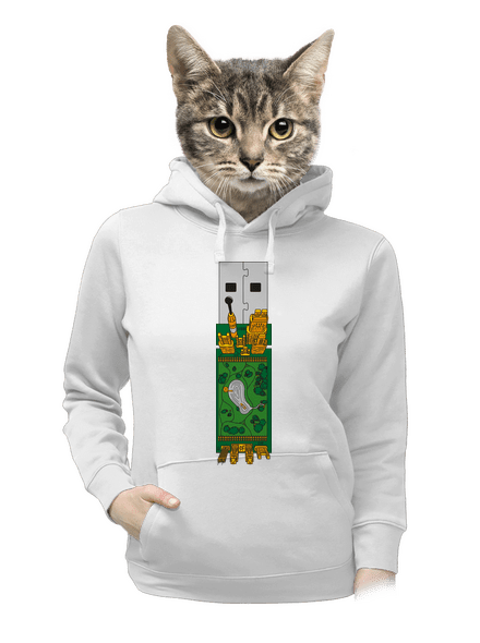 USB city dámska mikina klokanka White