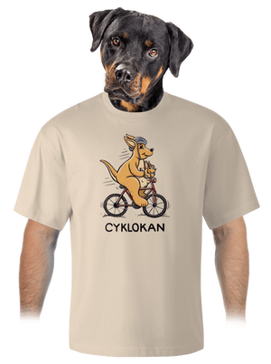 Cyklokan unisex tričko oversized Almond