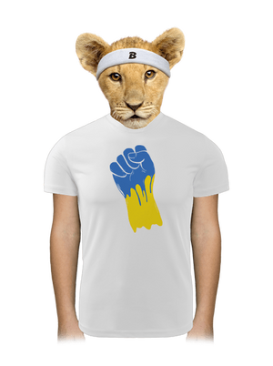 Ukrajina - Ruka detské športové tričko White