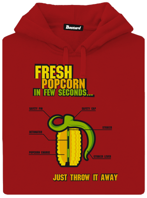 Popcorn grenade dámska mikina klokanka Red Mal