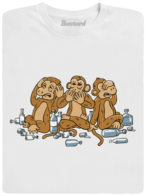 Trojnásobná opica pánske tričko White