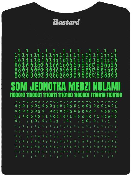 Jednotka medzi nulami dámske tričko Black