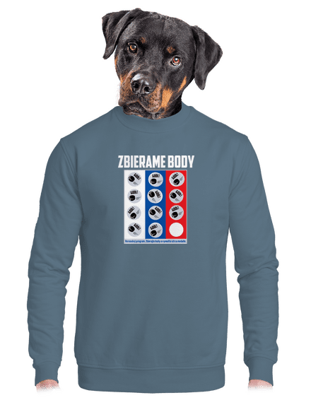 Zbierame body - hokej unisex mikina bez kapucne Nordic Blue