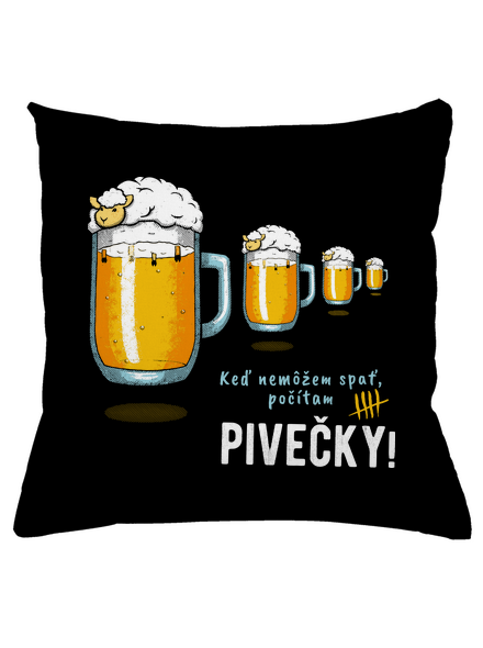 Pivečka vankúš Black