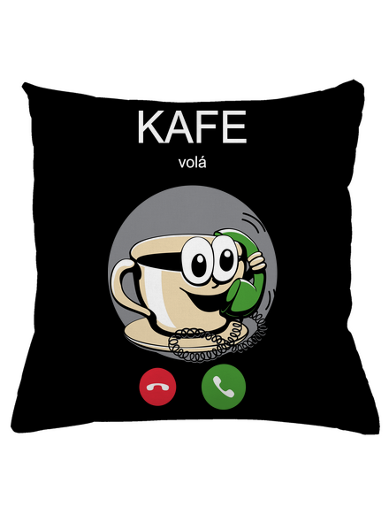 Kafe volá vankúš Black