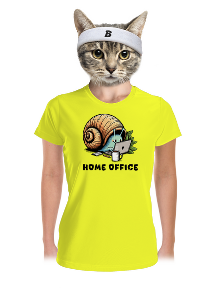Slimákov home office dámske športové tričko Neon Yellow