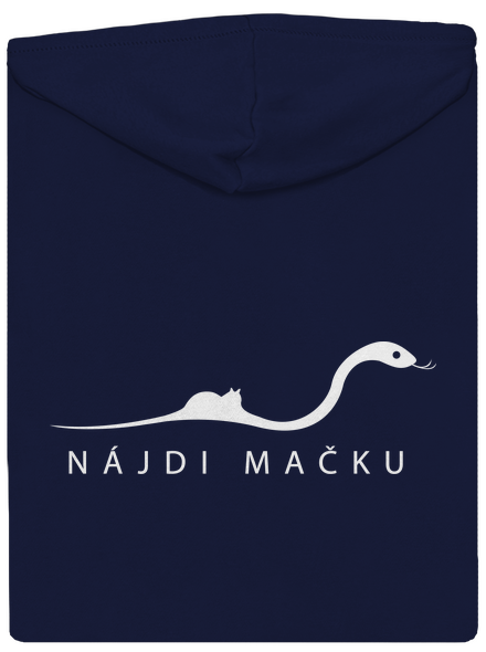 Nájdi mačku pánska mikina na zips Navy