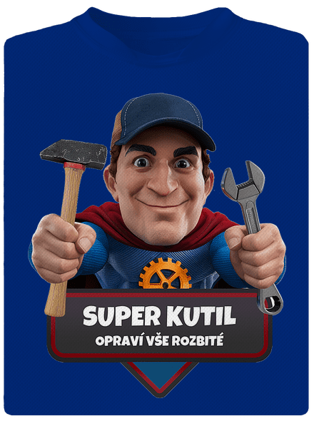 Super otec pánske športové tričko Royal Blue Mal