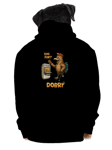 Som dobrý pánska mikina na zips Black