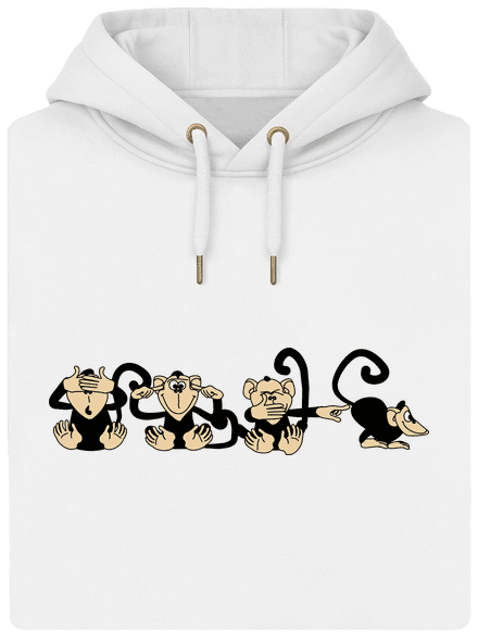 Opica unisex mikina premium Snowwhite