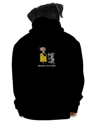 Milujem literatúru pánska mikina na zips Black