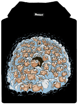 Nejdem s davom detská mikina klokanka Black