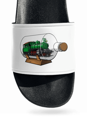 Lokomotíva vo fľaši šľapky White