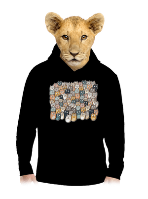 Nájdi čerta detská mikina klokanka Black