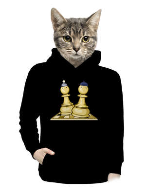 Šach a Mat dámska mikina klokanka Black