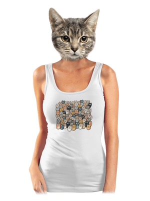 Nájdi čerta dámske tielko klasické White