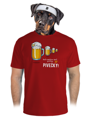 Pivečka pánske športové tričko Red Mal