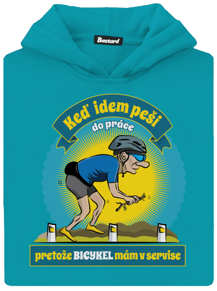 Závislosť na bicykli detská mikina klokanka Hawaiian Blue