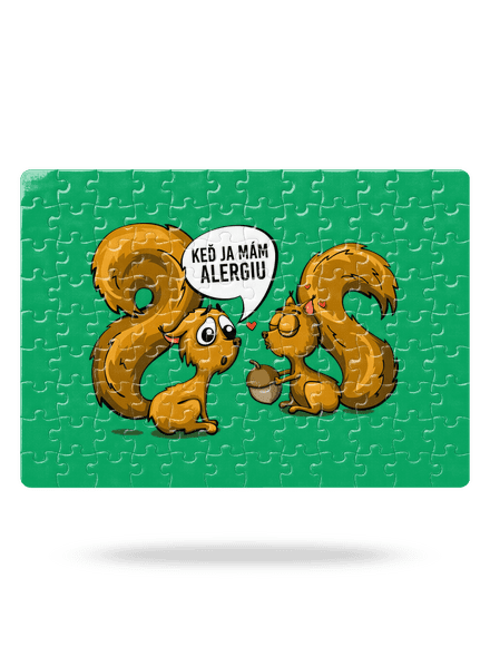 Alergická veverička puzzle White