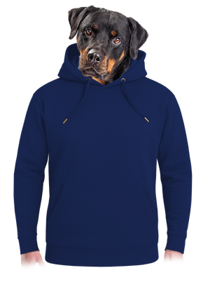 Bez potlače unisex mikina premium Navy