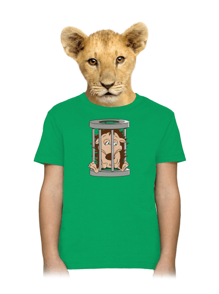 Jažeček v klietke detské tričko Kelly Green