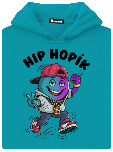 Hip Hopík detská mikina klokanka Hawaiian Blue