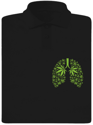 Ganja pľúca pánska polokošeľa Black