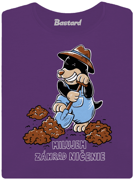 Krtko záhradník dámske tričko prémium Purple