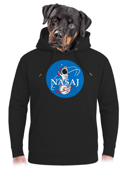 Nasaj unisex mikina premium Dark Black