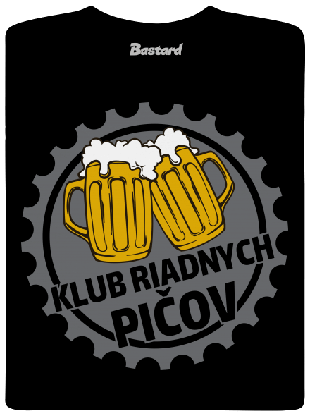 Klub riadnych pičov pánske tričko Black