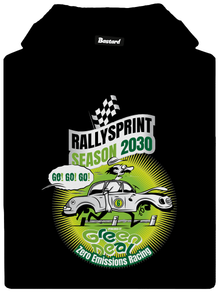 Rallysprint 2030 pánska mikina klokanka Black