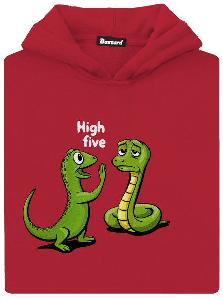 High Five detská mikina klokanka Fire Red