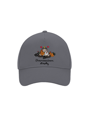 Rozmaznávam sliepky šiltovka baseballka Graphite grey