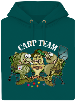 Carp Team unisex mikina premium Emerald Green