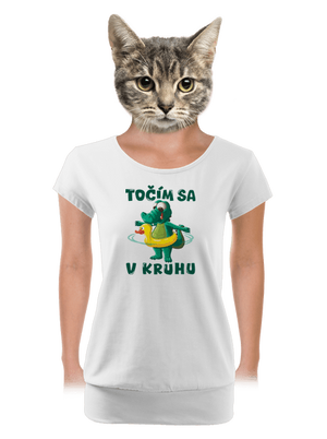 Točím sa v kruhu dámske tričko s lemom White