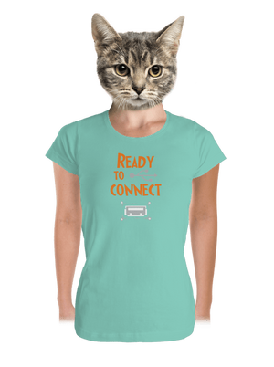 USB pripojenie dámske tričko prémium Mint Mal