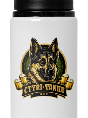 Čtyři z tanku a pes flaša na vodu White