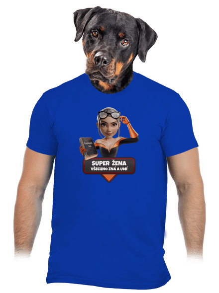 Super mama pánske tričko Royal Blue