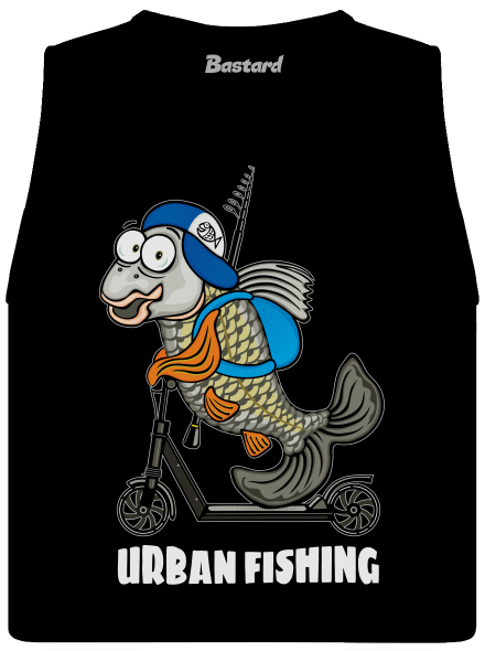Urban fishing dámske tielko voľné Black