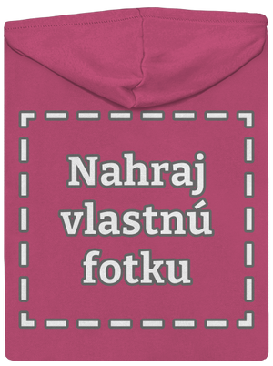 Vlastná potlač dámska mikina na zips Magenta