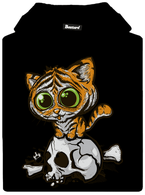 Tigrík detská mikina klokanka Black