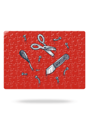 Halloween náradie puzzle White