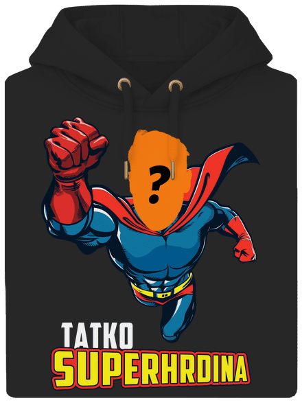Tatko superhrdina unisex mikina premium Dark Black