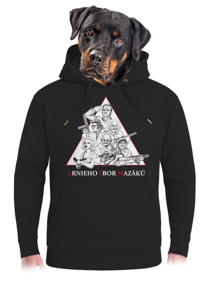 Arnieho sbor mazáků unisex mikina premium Dark Black