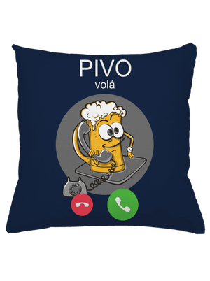 Pívo volá vankúš Dark Navy