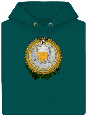 Pivný horoskop: Ryba unisex mikina premium Emerald Green