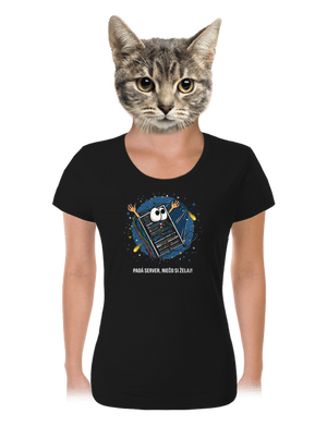 Padá server dámske tričko Black